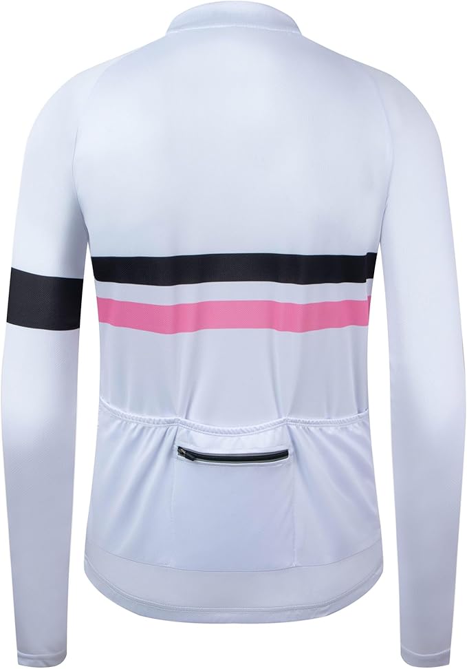 Coconut Ropamo CR Long Sleeve Cycling Jersey Mens, 3+1 Zipper Pockets Bicycle Tops Quick Dry Breathable Biking Shirt