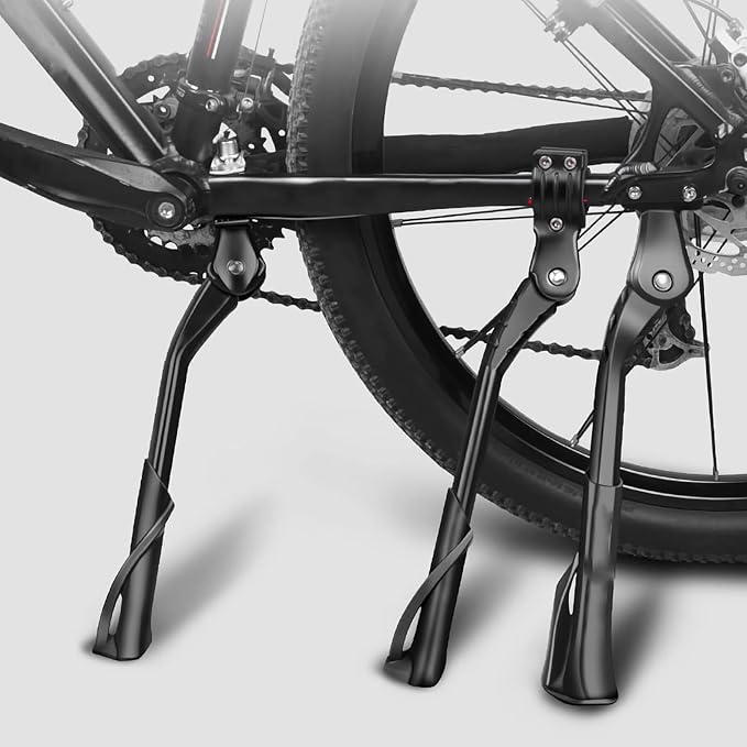 Bike Kickstand for Cannondale Bad Boy, Aluminum Adjustable Kickstand Foot Side Stand Suppor Rear Side Bicycle Stand with Non-Slip Rubber Foot,B