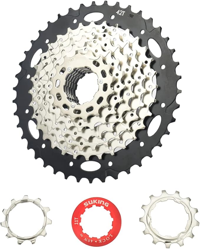 CYSKY 8/9/10/11/12-Speed Cassette 11-25T/28T/32T/34T/36T/40T/42T/46T/50T/52T Bike Sprocket Freewheel Compatible with Shimano, Sram HG Hub, Fit for Mountain Bike, Road Bike, MTB Cassette