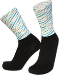 Aero Socks Cycling Aero Socks For Men Anti-Slip Silicone Aero White Line Cycling Sports Running Socks 6-11
