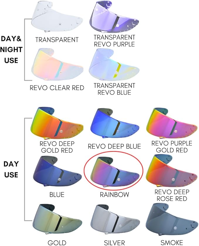 CWR-F1 Shield for RF-1200 Visor X14 NXR RF-SR Z7 Motorcycle Helmet Visor Replacement Sun Protection Anti-Scratch, Universal