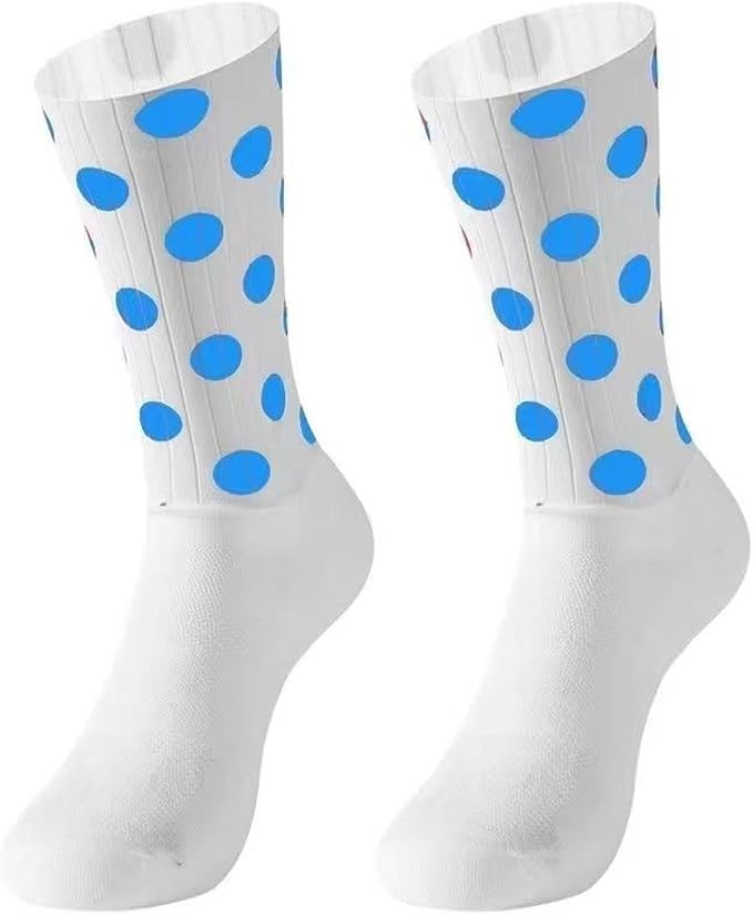 Cycling Socks Seamless Non-Slip Polka Dot Print Men'S Cycling Women'S Road Outdoor Running Sports Socks 1 Pair