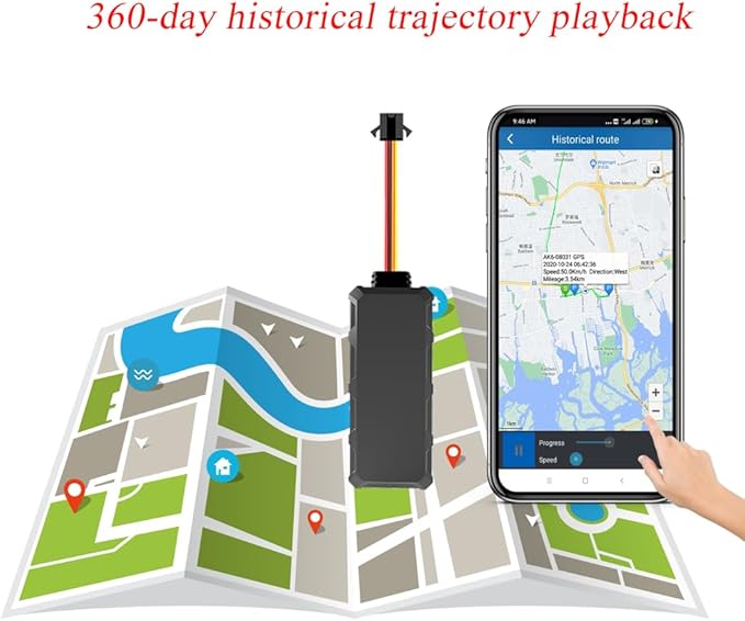 Hard Wired GPS Tracker for Vehicles One Month Subscription Included 4G Hardwired Car Tracker Device for Vehicles with Kill Switch Fleet GPS Tracker for Trailer Truck Motorcycle