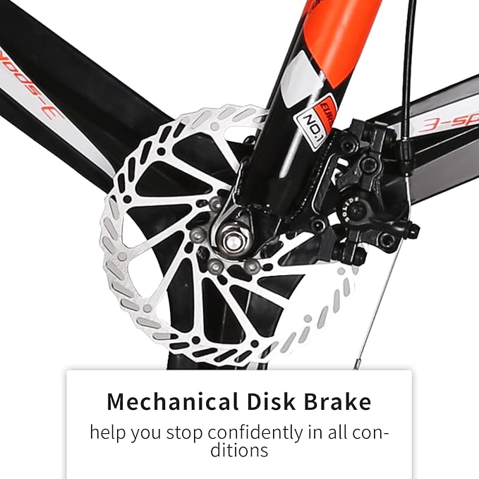 EUROBIKE Mountain Bike,21 Speed with Suspension Fork, 27.5 inch Hardtail Mountain Bike for Youth/Men Womens Bike Disc Brakes Bicycle for Adults…