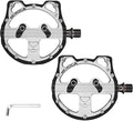 MEROCA Panda Bike Pedals (3 Bearing/DU+Bearing) - 355g CNC Mountain Pedals with Chromoly Spindle, Non-Slip Pins for MTB/Road Bicycle