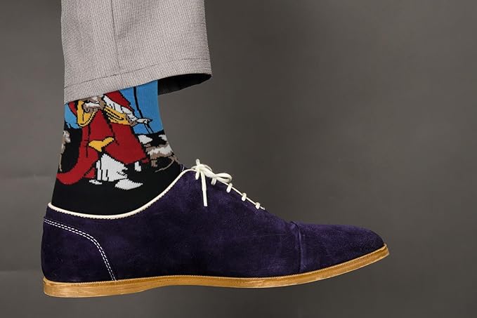 Real Sic Fun Socks for Men and Women - Cozy Cotton Dress Socks with Colorful Designs - Cool, Casual, Wacky Patterned