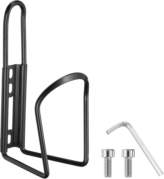 HARFINGTON Bicycle Water Bottle Cage Lightweight Aluminum Basic Bike Universal Water Bottle Holder Mount with Hardware for MTB Mountain Road Gravel
