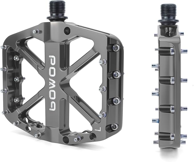 Bike Pedals 9/16" Lightweight Non-Slip Bicycle Platform Pedals - Fits Most Adult Bikes & Mountain Bikes &MTB, Road Bikes and Slip-Resistant Design