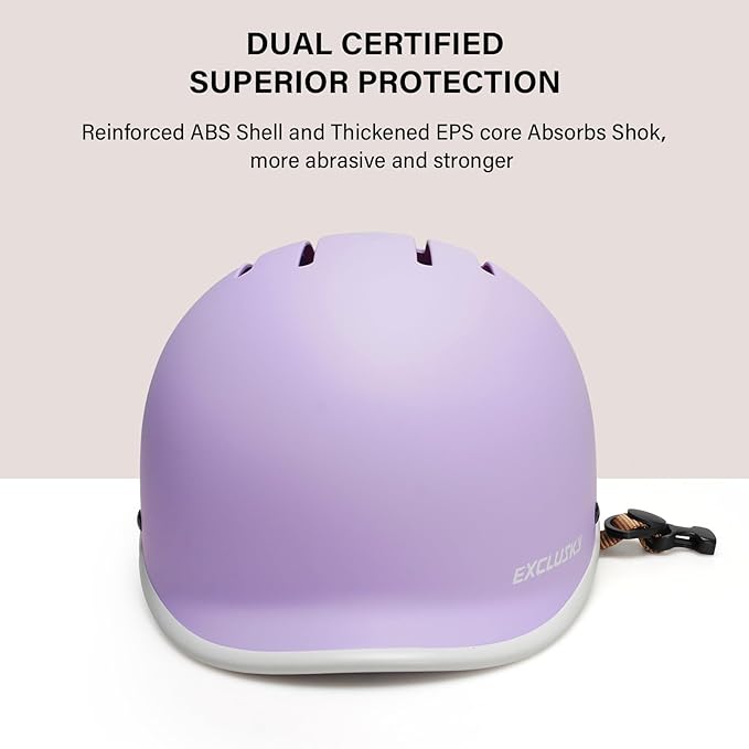 Exclusky Bike Helmet for Adults,Adjustable Cycling Helmet for Men & Women Safety Certified Bicycle Helmet for Commuting, Road Biking, Skating with USB Rechargeable Rear Light