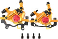 HB-100 Line Pulling Hydraulic Disc Brake Calipers, Mechanical Disc Brakes for MTB, Mountain Bike, E-Bike and Electric Bike 2PCS Front/Rear Gold