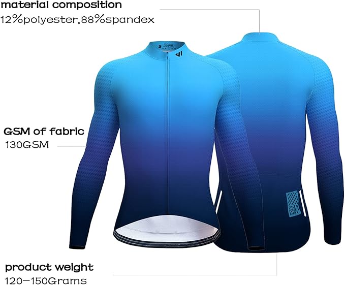 Lo.gas Cycling Jersey Men Short/Long Sleeve Bike Biking Shirts Full Zip with Pockets Road Bicycle Clothes
