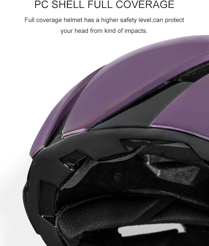 ROCKBROS Adult Bike Helmet Streamlined Aerodynamic, Comfortable Y - Shaped Strap Cycling Helmet for Men Women (58-62 cm) Reflective Adjustable Webbing for Road & Mountain Biking