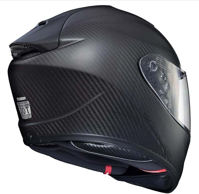 ScorpionEXO ST1400 EVO Carbon Fiber Full Face Sport Touring Street Motorcycle Helmet - Bluetooth Ready Speaker Pockets DOT ECE Solid (Matte Black - X-Large)