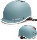 Exclusky Bike Helmet for Adults,Adjustable Cycling Helmet for Men & Women Safety Certified Bicycle Helmet for Commuting, Road Biking, Skating with USB Rechargeable Rear Light