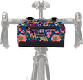 Po Campo Domino Handlebar Bag - Large, Waterproof Bicycle Storage Baskets for Front Mount - Lightweight Bike Bags That Convert To Crossbody (Meadow)