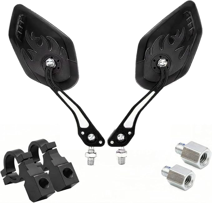 Bike Mirrors for Electric Bikes - 2 Pack Mirrycle Bike Mirrors, Handlebar Rearview Mirror, Bicycle Mirrors for Handlebars - Enhance Safety and Visibility on Your Electric Bike(Black)
