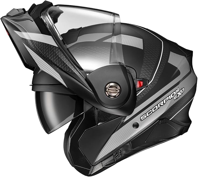ScorpionEXO AT960 Modular Adventure Street Motorcycle Helmet with Bluetooth Ready Speaker Pockets DOT ECE Approved Hicks (Phantom - Small)
