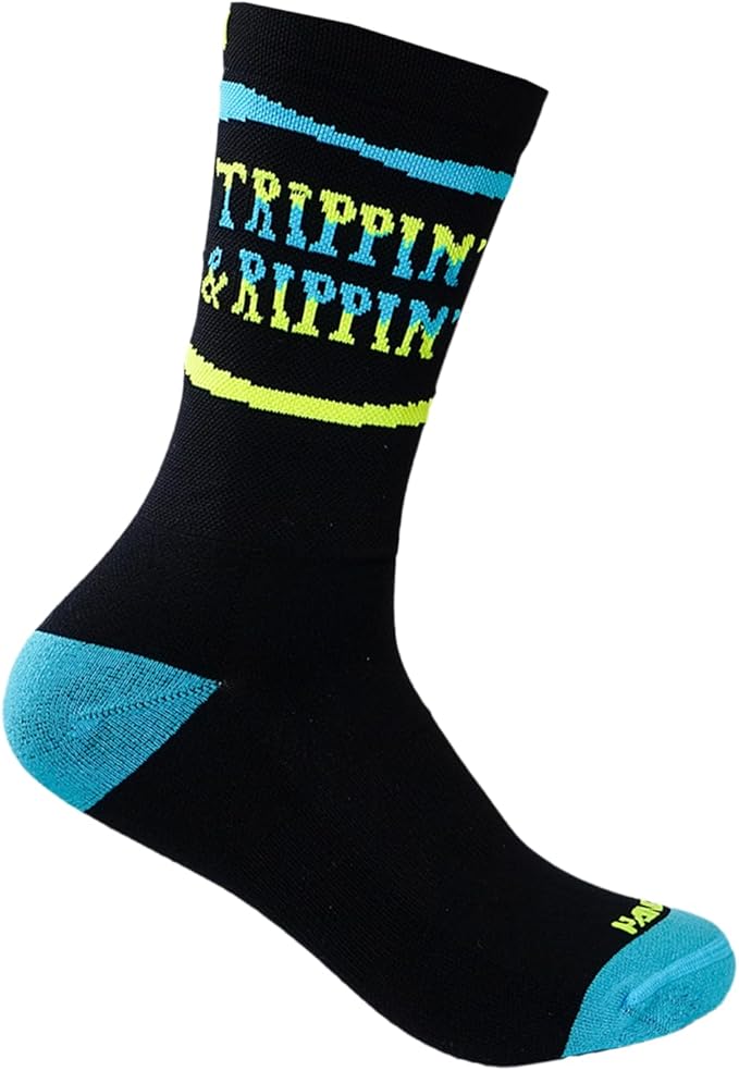 Handup FootDown Cycling Socks - Non Compression Lightweight 90% Nylon 10% Spandex Blend Socks - Made in the USA