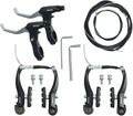 V Brakes, Linear Bicycle Brake Set, Bicycle Brake Levers 2pcs Mountain Bike Brake Handles 2.5 Finger 2.2cm Diameter for Most Bicycle, Road Bike, MTB, BMX, Cycling