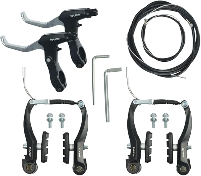 V Brakes, Linear Bicycle Brake Set, Bicycle Brake Levers 2pcs Mountain Bike Brake Handles 2.5 Finger 2.2cm Diameter for Most Bicycle, Road Bike, MTB, BMX, Cycling