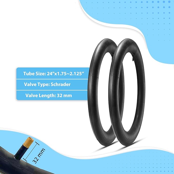 MOHEGIA 24/26 Inch Cruiser Bike Tires Set: 24x2.125/26x2.125 Inch Classic Folding Bicycle Tires,and Pair Inner Tubes with Tire Levers for Beach Cruiser City Bikes
