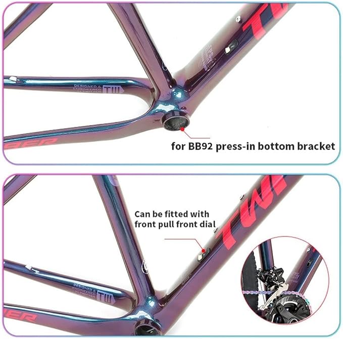 Carbon Fiber Bike Frame 27.5er 29er Hardtail Mountain Bike Frame 15''/17''/19'' 12x142mm Thru Axle Disc Brake Frame XC Internal Routing(27.5 * 17'')