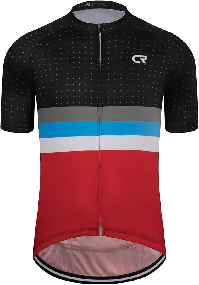 Coconut Ropamo CR Mens Cycling Jersey Short Sleeve Road Bike Shirt with 3+1 Zipper Pockets Breathable Quick Dry