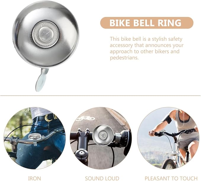 Kisangel Retro Bike Bell Vintage Bicycle Horn Mini Handlebar Mount Loud Clear Sound for Men Women Kids Cruiser Bikes