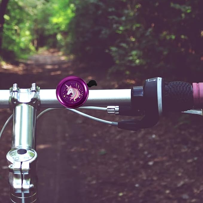 Kids Unicorn Bicycle Bell - Loud Clear Sound for Girls Bikes Fun Cartoon Handlebar Bell Easy to Install Unique Accessories for Kids and Scooters
