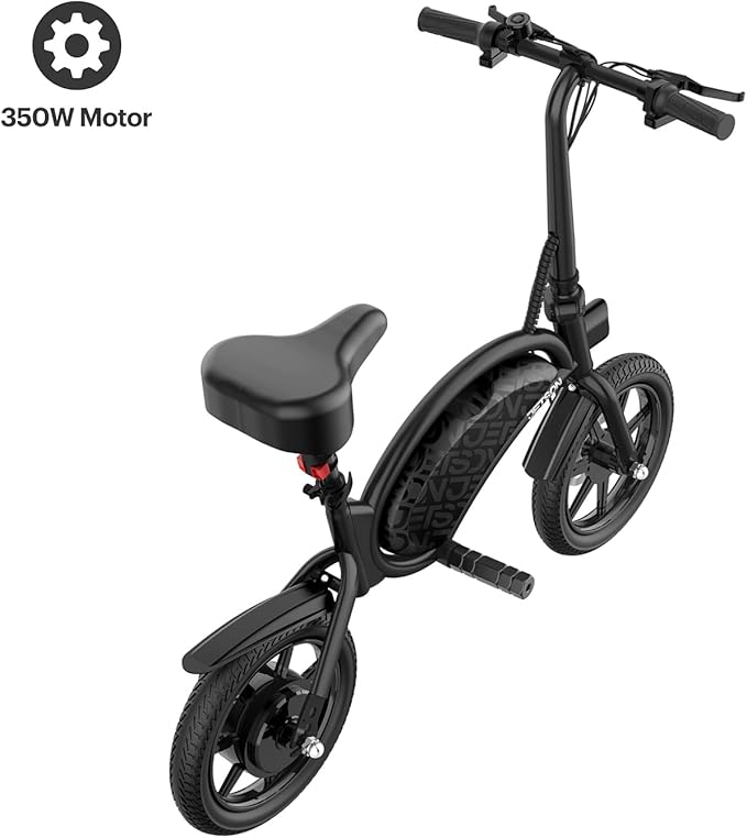 Jetson Bolt Electric Bike, Foot Pegs, Easy-Folding, Built-in Carrying Handle, Twist Throttle, Cruise Control, Up to 15.5 MPH, Range Up to 15 Miles, Ages 13+