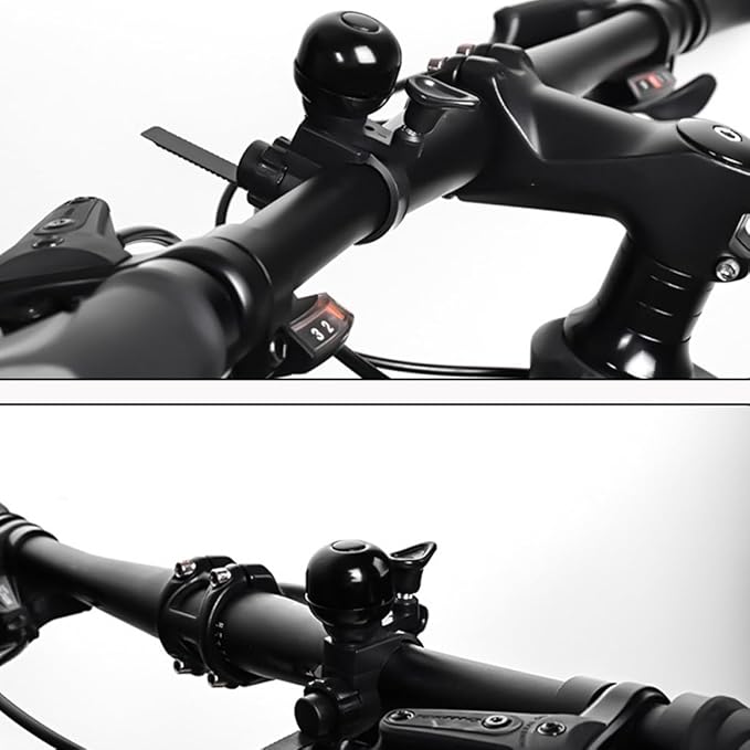 Healifty Vintage Bike Bell for Scooter and Mountain Bicycle Handlebar, Loud Sound Ring Bell Accessory, Black Bagged, Suitable for ’s Outdoor Cycling