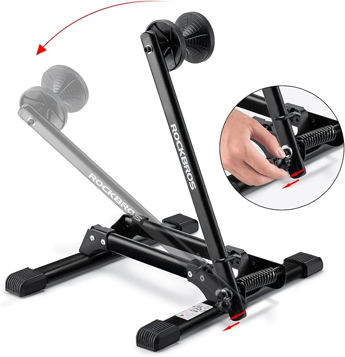 ROCKBROS Bike Stand Floor Stable Bike Storage Rack Bicycle Parking Stand for Mountain and Road Bike Indoor and Outdoor