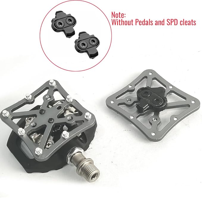 Clipless Clip-in Platform Adapter Pedal for Shimano SPD Pedals Aluminum Alloy Bike Pedal Adapter