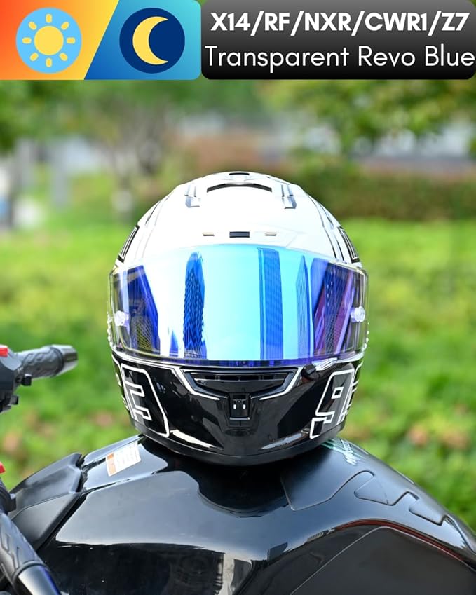 CWR-F1 Shield for RF-1200 Visor X14 NXR RF-SR Z7 Motorcycle Helmet Visor Replacement Sun Protection Anti-Scratch, Universal