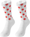 Cycling Socks Seamless Non-Slip Polka Dot Print Men'S Cycling Women'S Road Outdoor Running Sports Socks 1 Pair