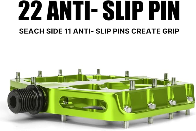 Bike Pedals 9/16" Lightweight Non-Slip Bicycle Platform Pedals - Fits Most Adult Bikes & Mountain Bikes &MTB, Road Bikes and Slip-Resistant Design
