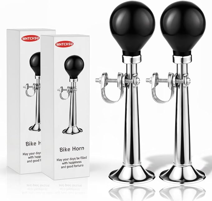 Bike Horn for Adults Classic Horn Metal Squeeze Clown Horn, Fits All Bicycle Handle Bar, Loud Sounds