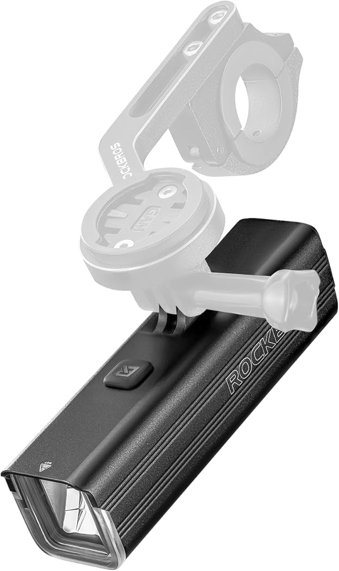 ROCKBROS Bike Light Compatible with Bike Out-Front Mount Rechargeable Bicycle Headlight Front Lights for Night Riding