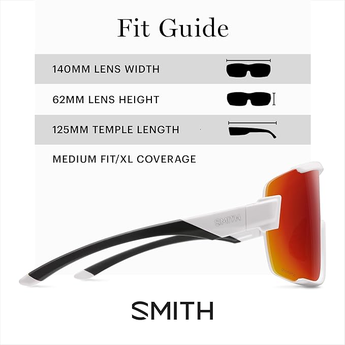 SMITH Wildcat Sunglasses with ChromaPop Shield Lens – Performance Sports Sunglasses for Biking & More – For Men & Women