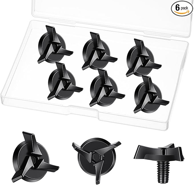 6 PCS Motorcycle Helmet Screws, Motorcycle Helmet Visor Screws with 6 PCS Clear Gasket, Helmets Accessories, Visor Screw Kit (Black)