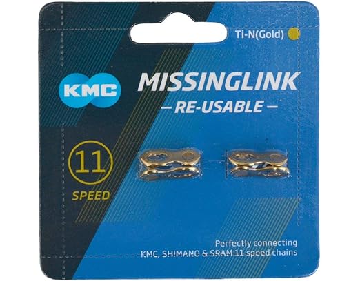 KMC Missing Link 9-Speed Silver Metal Chain Connector for MTB and Road Bikes, Single Strand, Re-usable, Suitable for KMC, Shimano, Campagnolo and SRAM chains