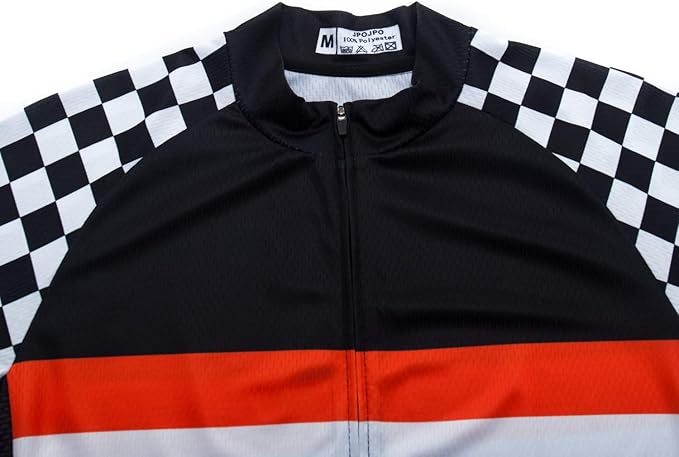 JPOJPO Men's Cycling Jersey Short Sleeved Mountain Bicycle Jerseys Breathable T- Shirt Tops S-3XL