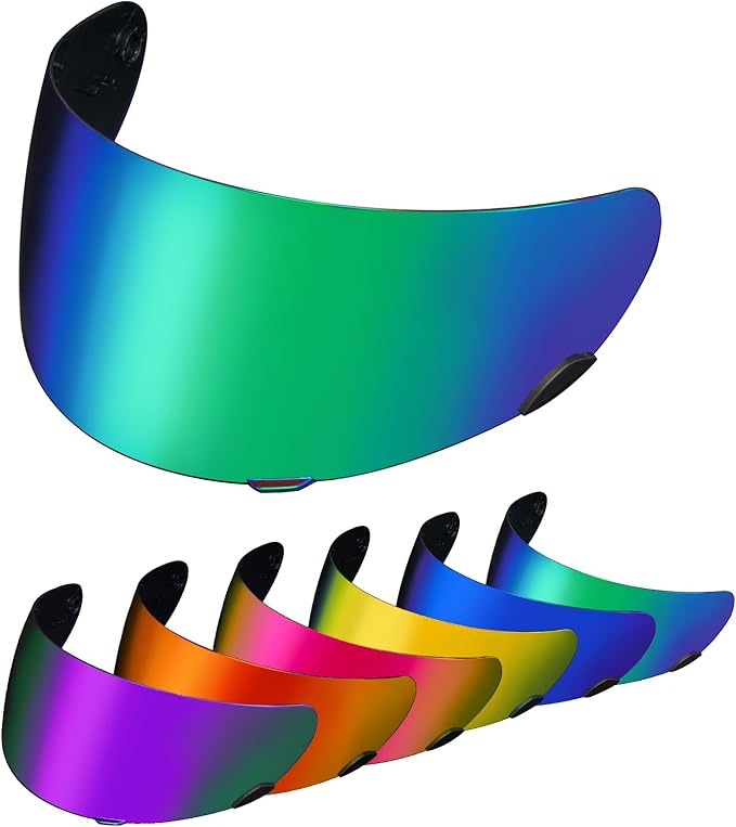 PSLER Qualifier Visor- Qualifier DLX Helmet Visor Motorcycle Face Shield Accessories Replacement for Bell Qualifier/Star/Vortex/RS-1/Revolver,Deep Color Green