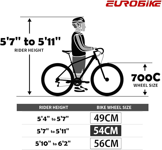 EUROBIKE Bikes EURXC550 21 Speed Road Bike 700C Wheels Road Bicycle Dual Disc Brake Bicycles ……