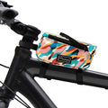 Po Campo Bike Phone Bag – Tussey Phone Holder for Bicycles – Top Tube Bag for Cycling - Waterproof Fabric Colorful Bike Pouch Storage for Women and Men (Waves)