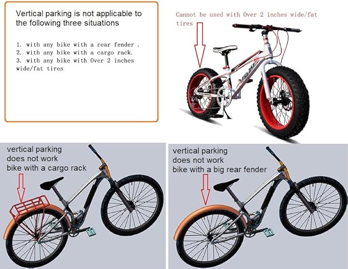Foozet Bike Stand,Vertical Bike Rack Garage,Space-Saving Rack with Adjustable for Garage & Apartment, Bike Storage for Indoor Storage (2 pack)