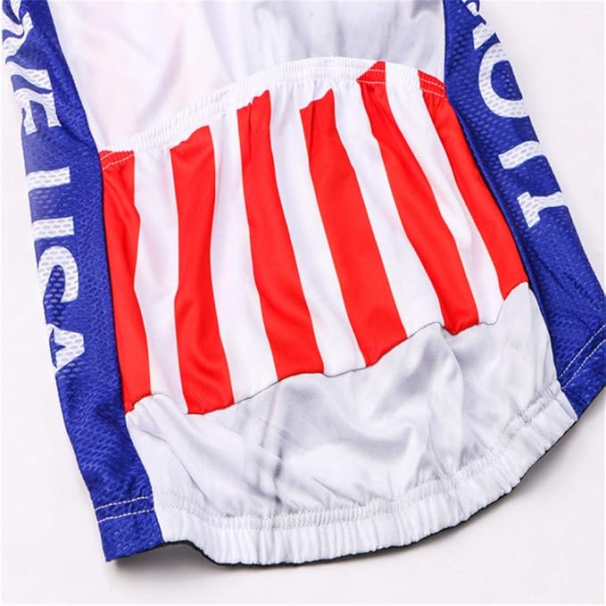 JPOJPO USA Cycling Jersey Men Road Bike Shirt Summer Biking Tops Short Sleeve Bicycle Clothes Cycle Wear Breathable