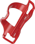 LEZYNE Flow Cage SL Enhanced Bike Water Bottle Cage - Side Load Bicycle Bottle Holder, Composite Matrix, Left/Right Options, Compact Frame Cycling Accessory - Left - Red