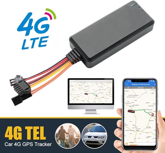 YuYue Electronic 4G Car GPS Tracker Real Time Anti-Lost Locator Positioner with Emergency SOS Alarm Remote Control Bike Motorcycle Kids Tracker