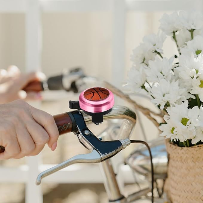 WIRESTER Pink Aluminum Round Bike Bell, Classic Ring Bicycle Bell, Bike Accessories Bell Ring for Adults Kids Girls Boys